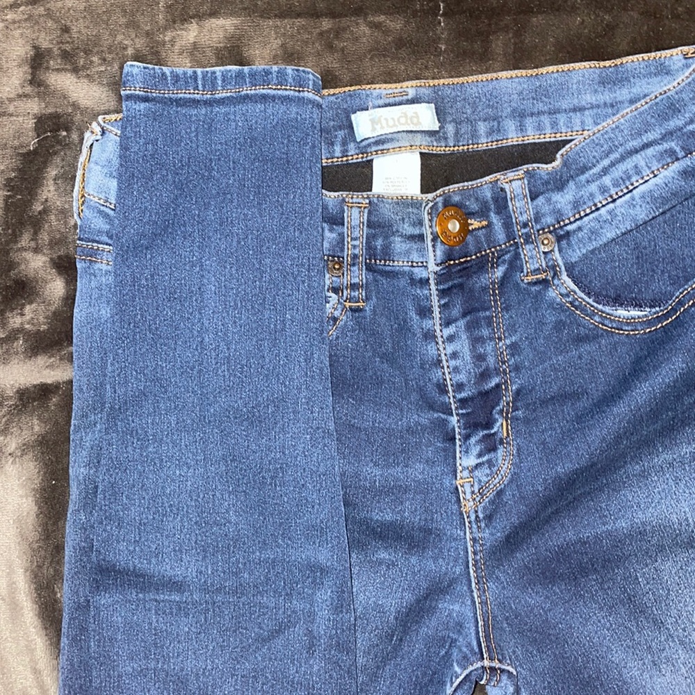 dark blue jeans